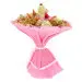 � озовый букет из мягких игрушек (мишки, 6 штук h 9 см. и 1 штука h 13 см.)