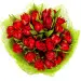 Букет цветов из красных тюльпанов (25 шт.) №18 с доставкой.
