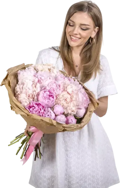 Купить букет из пионов с доставкой по Киеву | Flower Market Букет из пионов с доставкой по Киеву